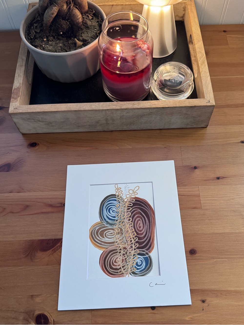 New Original Signed Artwork Ink, Chalk and Marker on Paper